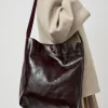 Le Enzo Crispy Bag in Bordeaux and Crispy Cerise Noire
