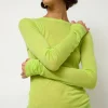 Sheer Long Sleeve in Wasabi
