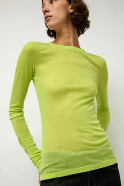 Sheer Long Sleeve in Wasabi