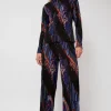 Silhouette Plisse Pant in Blue Shadow Wing