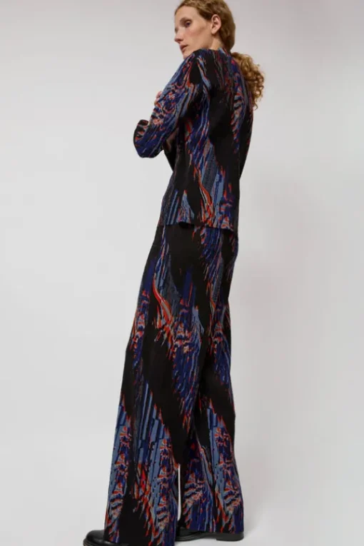 Silhouette Plisse Pant in Blue Shadow Wing