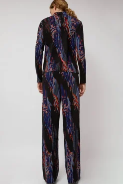 Silhouette Plisse Pant in Blue Shadow Wing