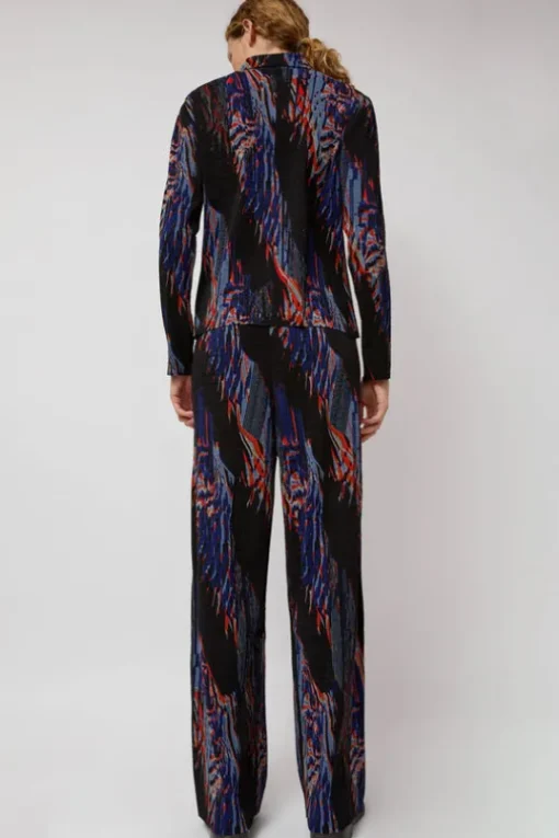 Silhouette Plisse Pant in Blue Shadow Wing